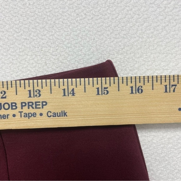 Ann Taylor Factory Pencil Skirt Size Medium Burgundy Wine Elastic Waist Stretchy - Picture 5 of 15